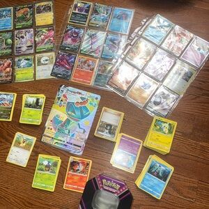 pokémon card bundle, halos , Premier cards and case included